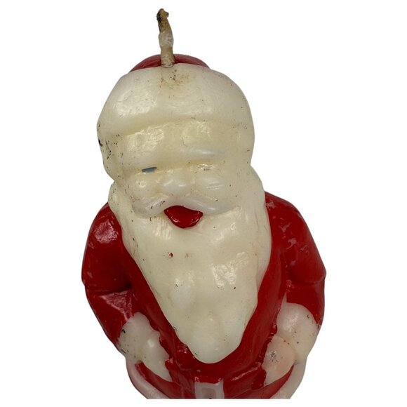 2 Vintage Santa Claus Wax Candle Figures By Tavern 4.5” Tall Christmas Novelty 2 - Picture 9 of 11
